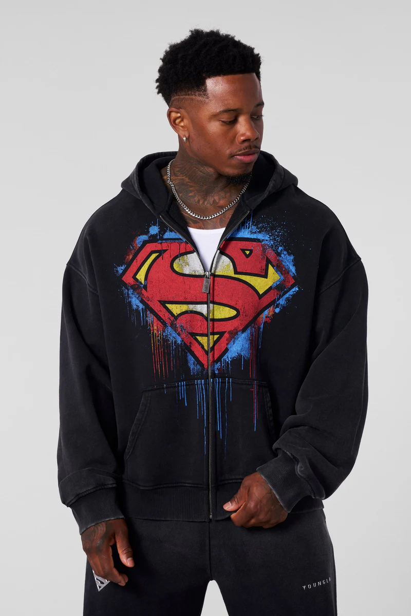 Casaca Superman Black Wash